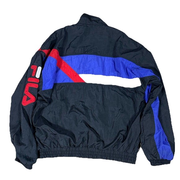 Vintage FILA Jacket Mens Medium 90s Track Windbreaker Colorblock Streetwear Zip - Picture 7 of 11